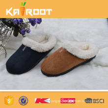 comfortable thick sole mens slipper leather slipper